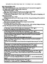 Đê kiêm tra phần Đọc hoc ky 1 môn Tiếng Việt 4 - Năm học 2015-2016
